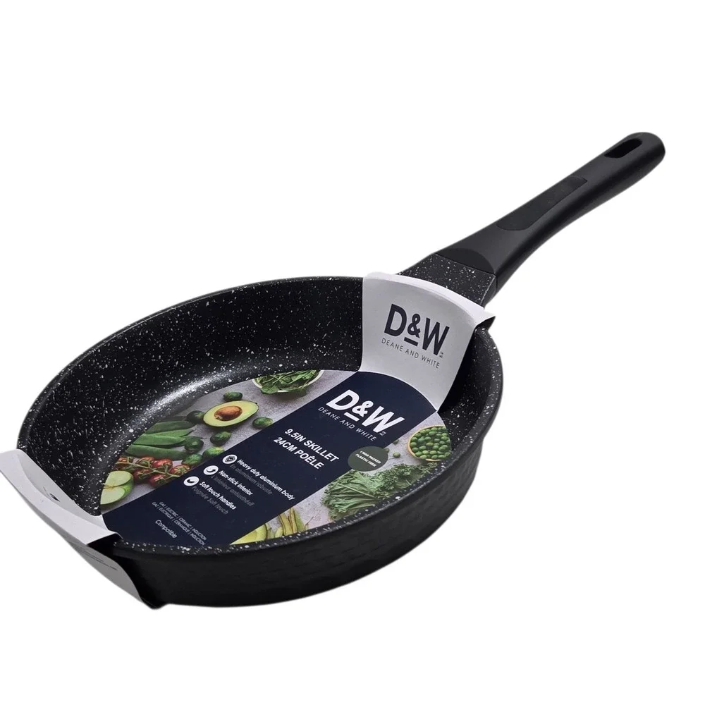 D&W Deane And‎ White Cookware 9.5in Frying Pan Skillet Nonstick Interior Black
